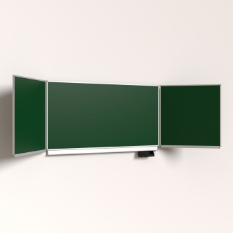 wandmontierte Klapptafel, Stahlemaille grün, 100x200 cm HxB 